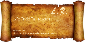 Lökös Rudolf névjegykártya