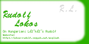 rudolf lokos business card